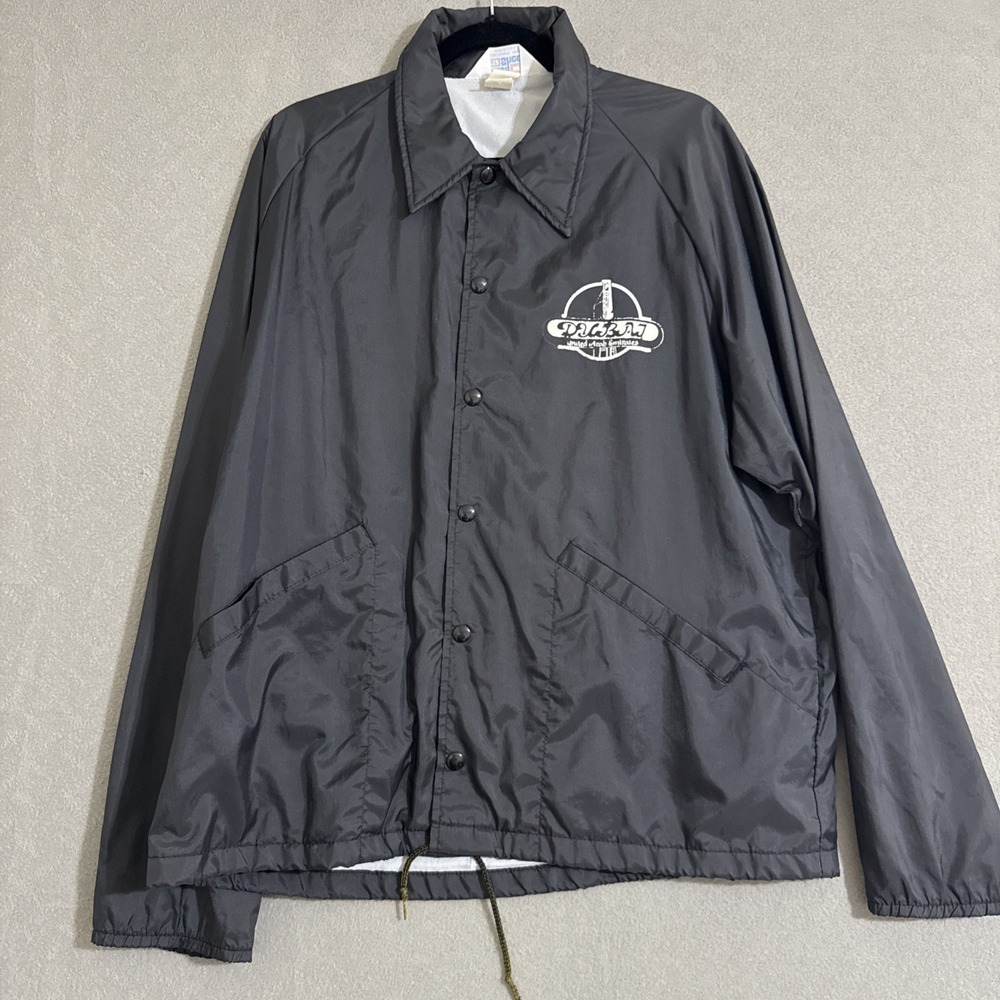 Vtg Lined Windbreaker Jacket L‎ USA Front Logo "Dubai United Arab" Oil Comp RARE
